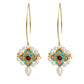 14K Double-sided Enamel Dripping Oil Hand-made Pearl Earrings