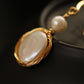 Fashion Baroque Style Hand-made Winding Flat Round Pearl Earrings