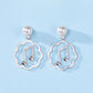 925 Sterling Silver Pearl Flower Note Earrings