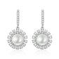 925 Sterling Silver Sunflower Pearl Earrings