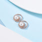 925 Sterling Silver Rose Gold Simple and Exquisite Flower Pearl