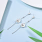 925 Sterling Silver Moon Long Tassel Pearl Earrings