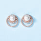 925 Sterling Silver Rose Gold Simple and Exquisite Flower Pearl