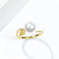 925 Sterling Silver Ring Creative Note Pearl Ring,#11