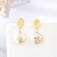 925 Sterling Silver Natural Baroque Shaped Pearl Earrings