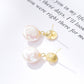 925 Sterling Silver Natural Baroque Shaped Pearl Earrings