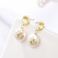 925 Sterling Silver Natural Baroque Shaped Pearl Earrings