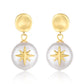 925 Sterling Silver Natural Baroque Shaped Pearl Earrings