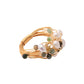 Retro Color Spar Freshwater Pearl Ring,17mm