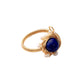 Retro Hand-wound Woven Blue Eye Pearl Ring,17mm,Adjustable