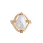 Hand-wound Texture Freshwater Pearl Ring, Adjustable