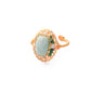 Classical Retro Opening Design Chalcedony Pearl Ring, Adjustable