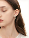 French Leaf-shaped Freshwater Pearl Earrings