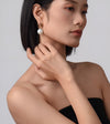 French Retro 925 Sterling Silver Baroque Pearl Earrings