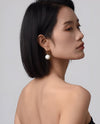 925 Sterling Silver Retro Simple Baroque Pearl Earrings