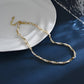 Light Luxury Millet Grain Pearl Winding Necklace,35+5.5cm