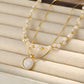 Baroque Pearl Stacked Chain Double-layer Braided Necklace