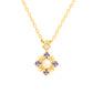 Natural Tanzanite Zircon Diamond Snowflake Pearl Necklace