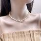 French Retro Baroque Natural Pearl Necklace