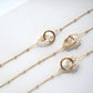 French Natural Pearl Concentric Knot Non-fading Necklace