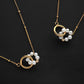 French Natural Pearl Concentric Knot Non-fading Necklace