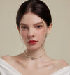 Exquisite White Crystal Natural Freshwater Pearl Necklace,38.4+5cm
