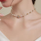 Exquisite White Crystal Natural Freshwater Pearl Necklace,38.4+5cm