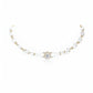 Exquisite White Crystal Natural Freshwater Pearl Necklace,38.4+5cm