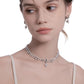 Light Luxury Beaded Double Pearl Necklace,33.5+7.5cm