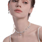 Light Luxury Beaded Double Pearl Necklace,33.5+7.5cm