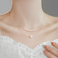 Light Luxury Natural Freshwater Pearl Double Layered Necklace,43cm