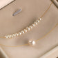 Light Luxury Natural Freshwater Pearl Double Layered Necklace,43cm