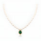 Emerald Natural Freshwater Pearl Necklace,43.2cm