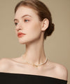 Bee Pendant Natural Freshwater Pearl Clavicle Necklace,44.2cm