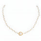 French Baroque Natural Freshwater Pearl Cavicle Necklace,45cm