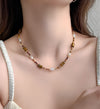 Natural Tiger's Eye Stone Freshwater Pearl High-end Necklace,46cm