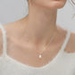 Light Luxury 925 Sterling Silver Baroque Pearl Clavicle Necklace,40+5cm