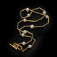 T buckle, Light Luxury, 18k Gold Plated, Stacked Clavicle Necklace