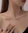 T buckle, Light Luxury, 18k Gold Plated, Stacked Clavicle Necklace