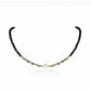 Black Crystal Natural Pearl Clavicle Necklace,42.2cm