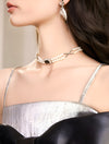 Retro Pearl Clavicle Necklace,34+5cm