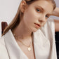 Retro Light Luxury Pearl Double-layer Stacked Clavicle Necklace,40-44cm