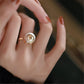 Rose Natural Shaped Baroque Pearl Ring, Adjustable