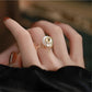 Rose Natural Shaped Baroque Pearl Ring, Adjustable