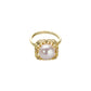 Freshwater Pearl Gold Ring, #12-#18,Adjustable