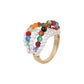 Colored Crystal Pearl Ring