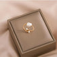 Simple Personality Baroque Freshwater Pearl Ring,Adjustable