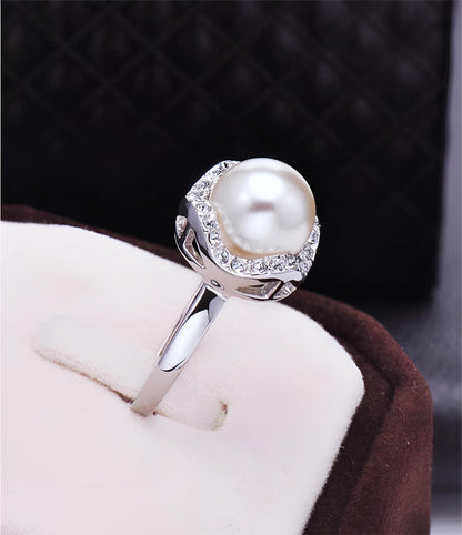 Fashion Personality Pearl Ring, 16mm-17mm