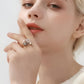 Fashion Personality Pearl Ring,#16.5-#18