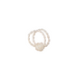 Double-layer Design White Fritillary Rose Natural Pearl Ring,#6